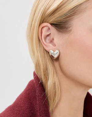 Statement Heart Stud Earrings