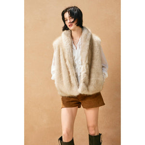 Snow Angel Faux Fur Vest - Ivory