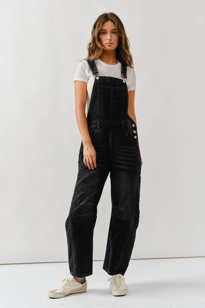 Leopard Print Denim Overalls