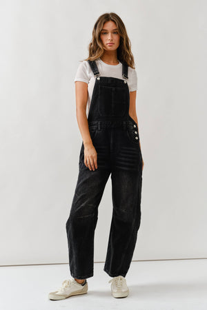 Leopard Print Denim Overalls