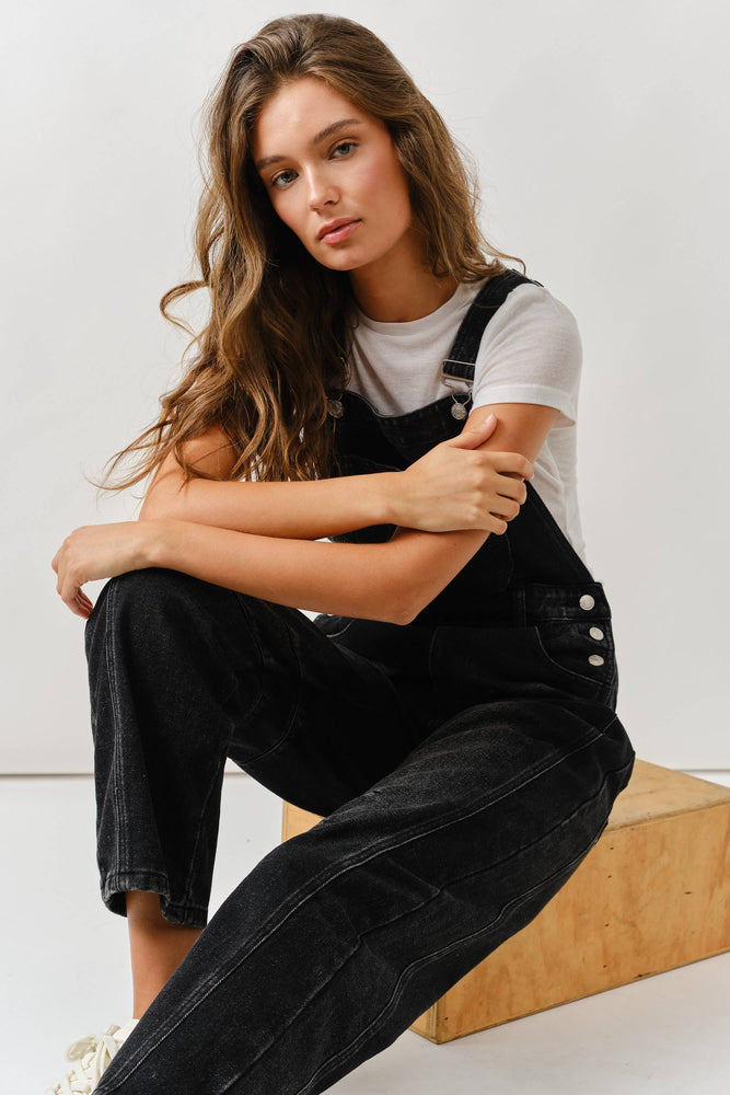 Leopard Print Denim Overalls