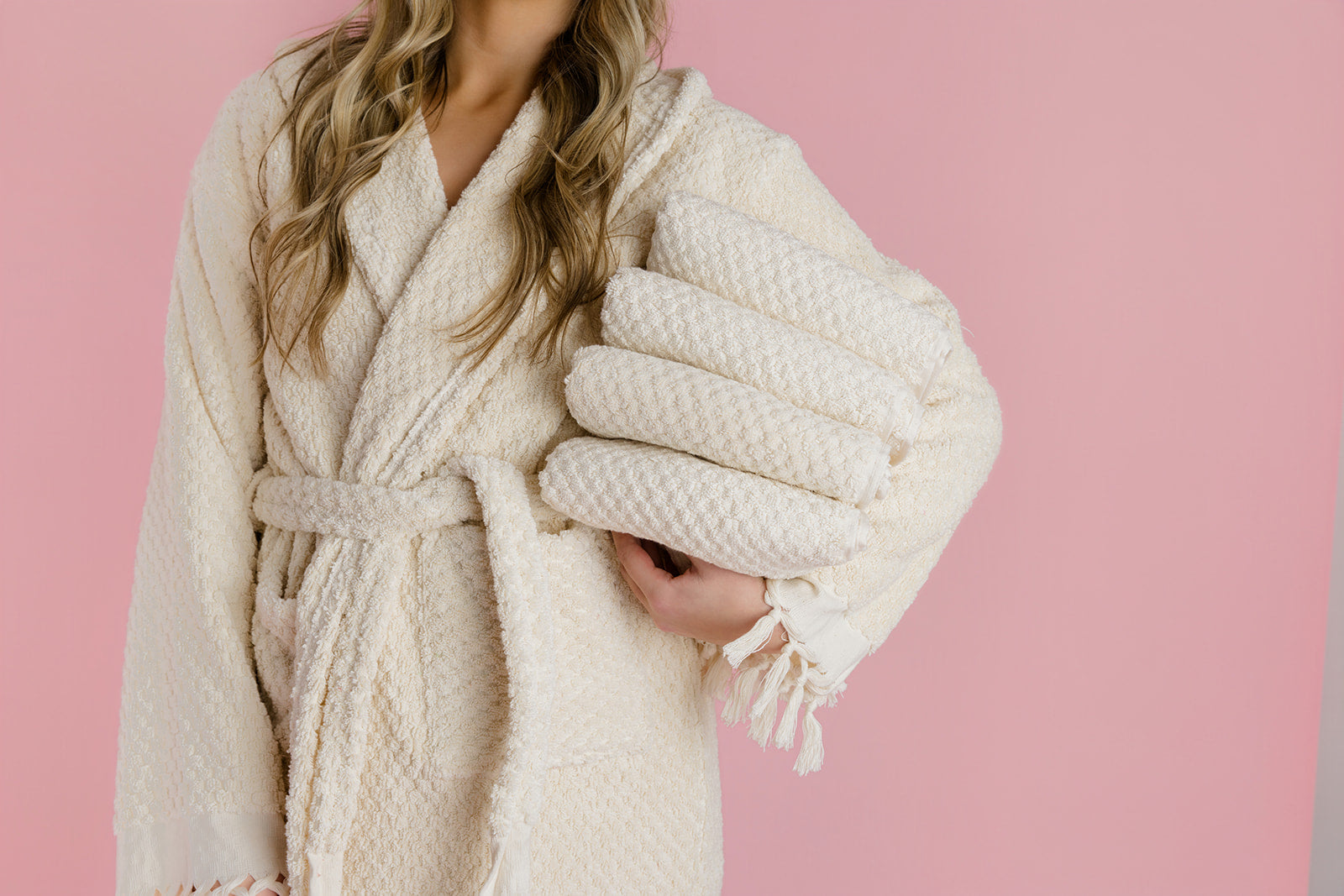 Pearl Pom Pom Hand Towel