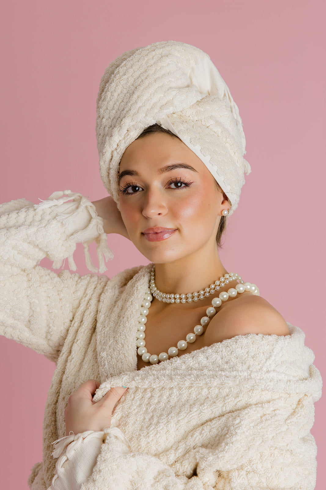 Pearl Pom Pom Hand Towel