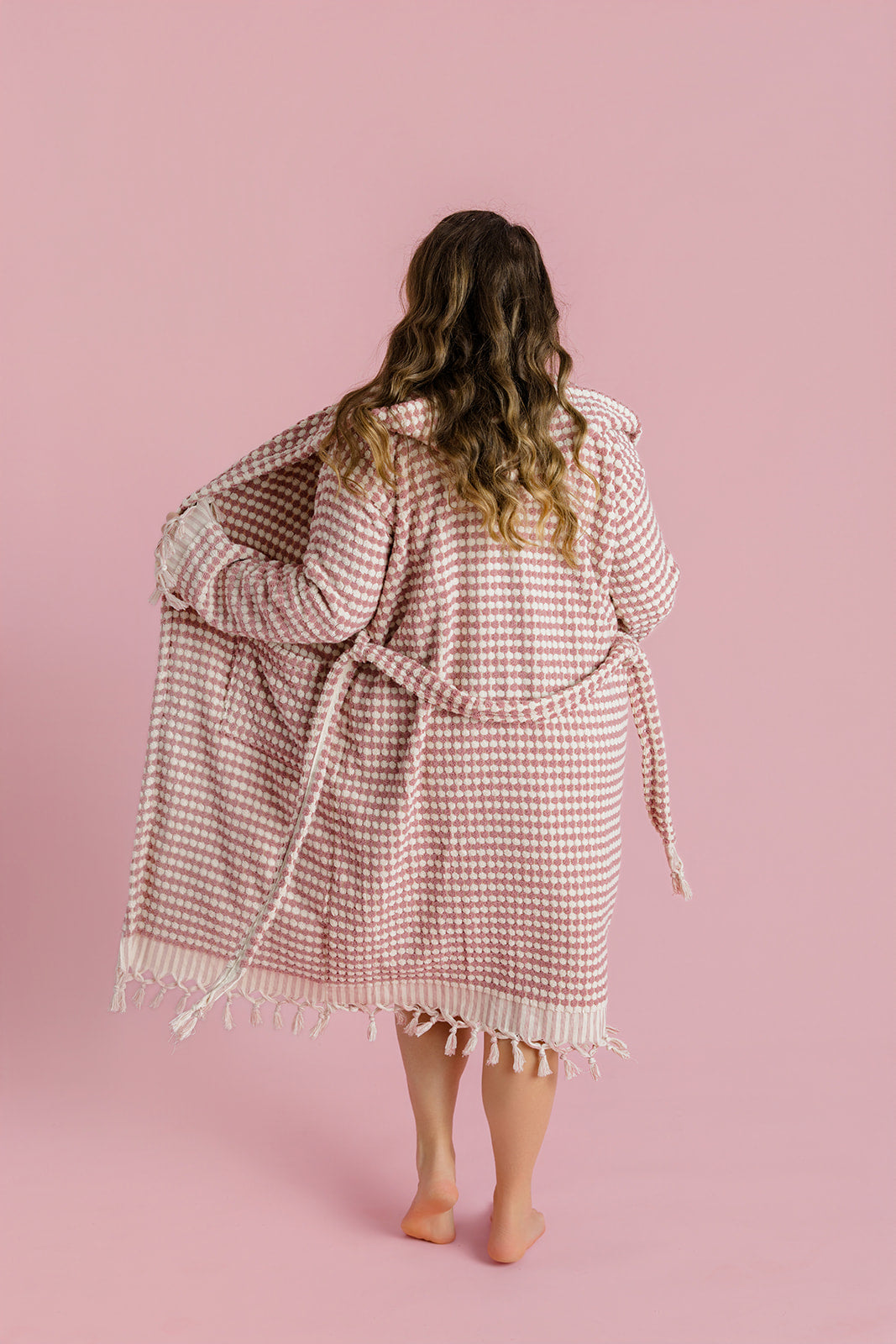 Rose Pom Pom Bathrobe