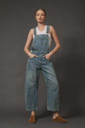 Leopard Print Denim Overalls