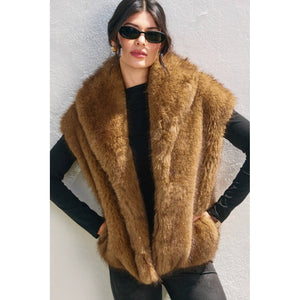 Snow Angel Faux Fur Vest - Ivory