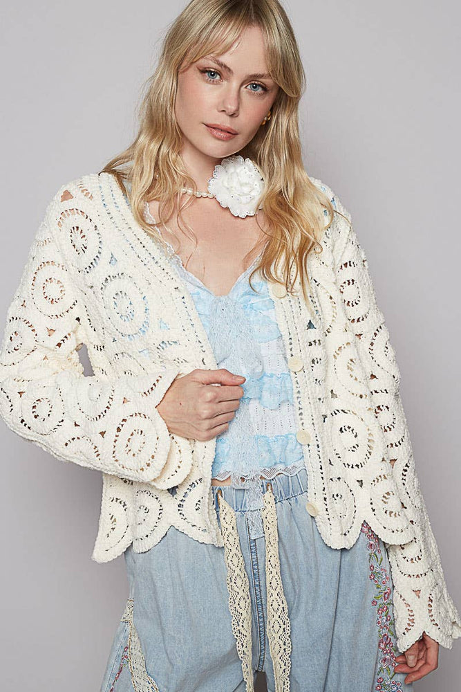 Crochet Knitted Cardigan