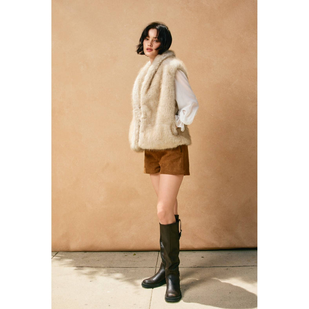 Snow Angel Faux Fur Vest - Ivory