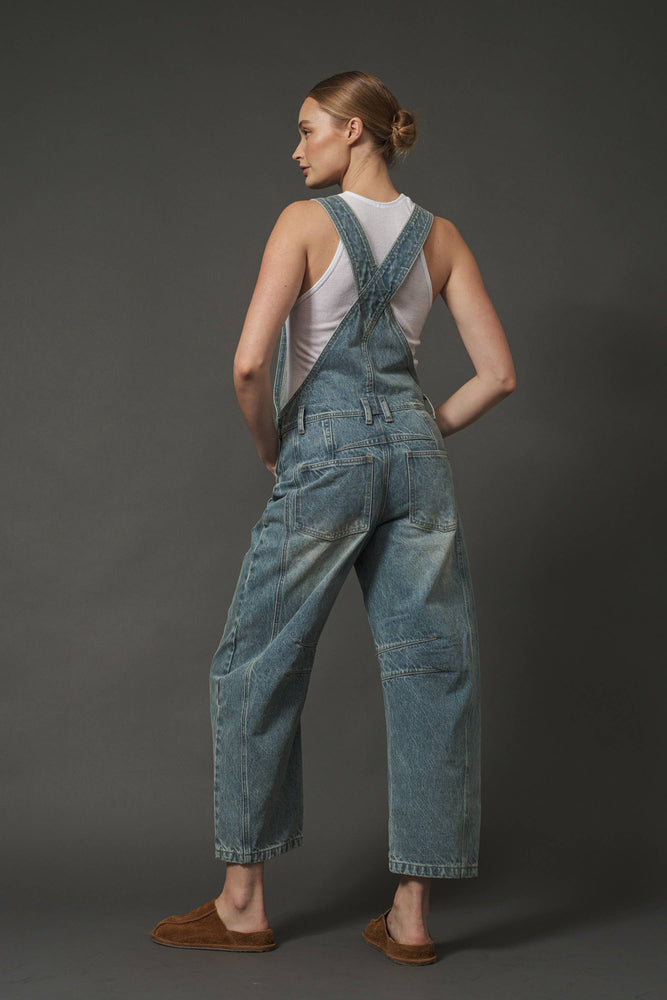 Leopard Print Denim Overalls
