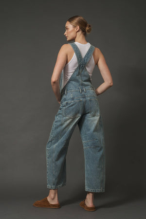 Leopard Print Denim Overalls