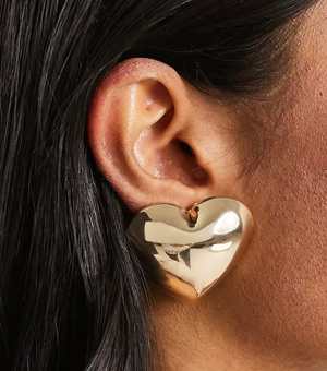 Statement Heart Stud Earrings