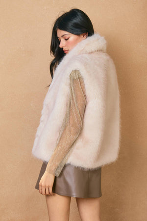 Snow Angel Faux Fur Vest - Ivory