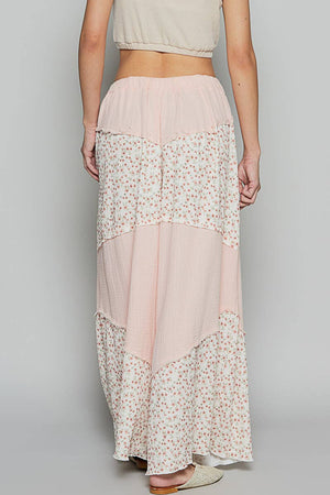 Contrast Floral Tiered Pant