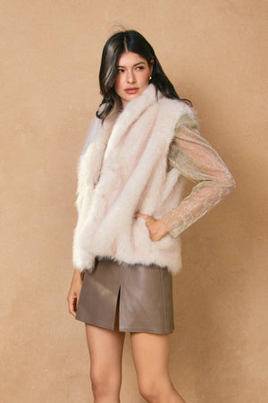 Snow Angel Faux Fur Vest - Ivory