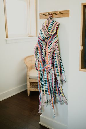 Rainbow Pom Pom Bathrobe