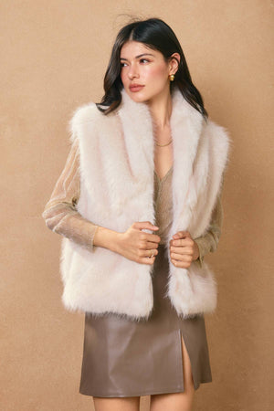 Snow Angel Faux Fur Vest - Ivory