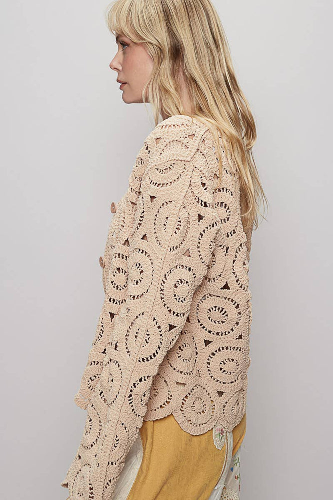 Crochet Knitted Cardigan
