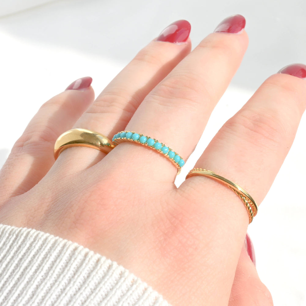 Turquoise Gemstone Ring - 925 Sterling Silver Turquoise Ring