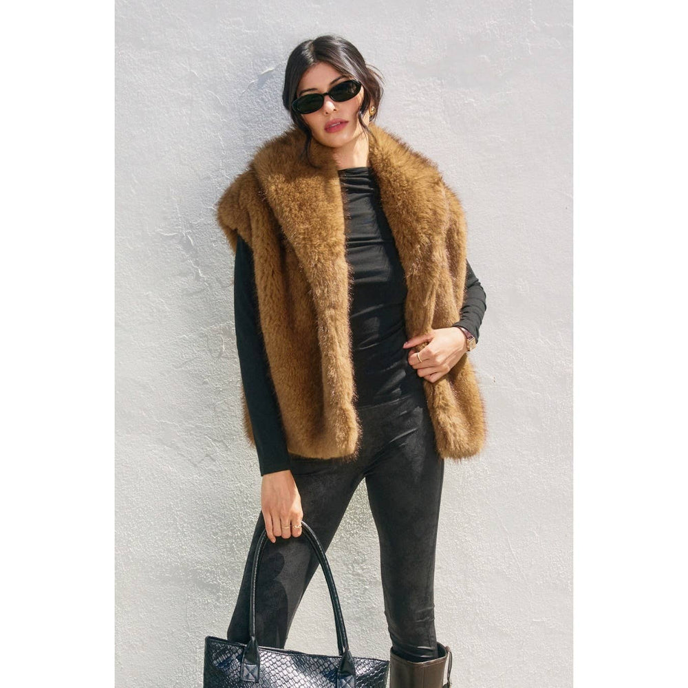 Snow Angel Faux Fur Vest - Ivory