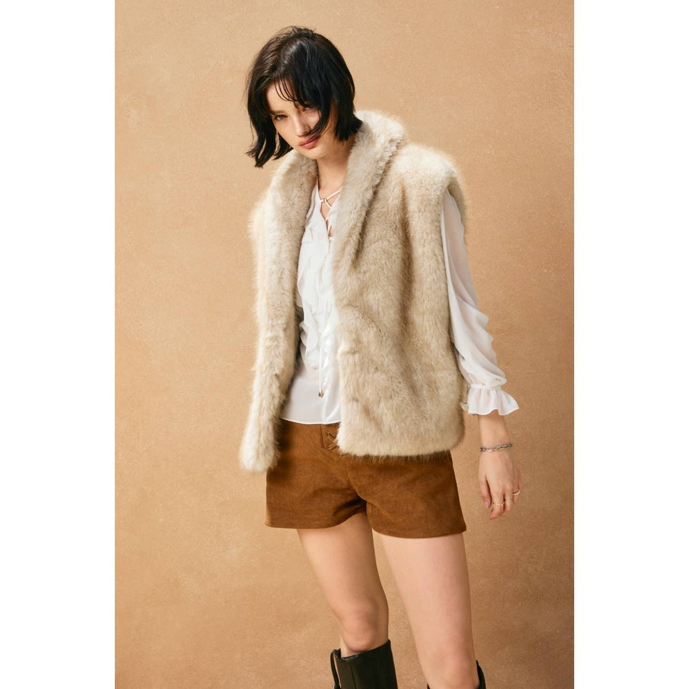 Snow Angel Faux Fur Vest - Ivory