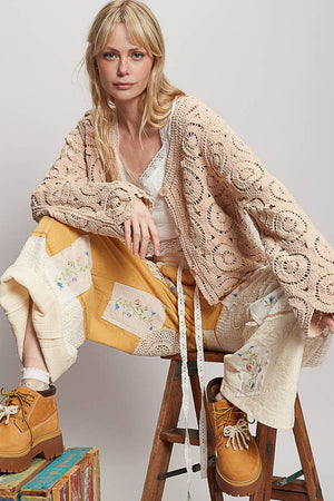 Crochet Knitted Cardigan