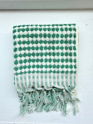 Emerald Pom Pom Hand Towel