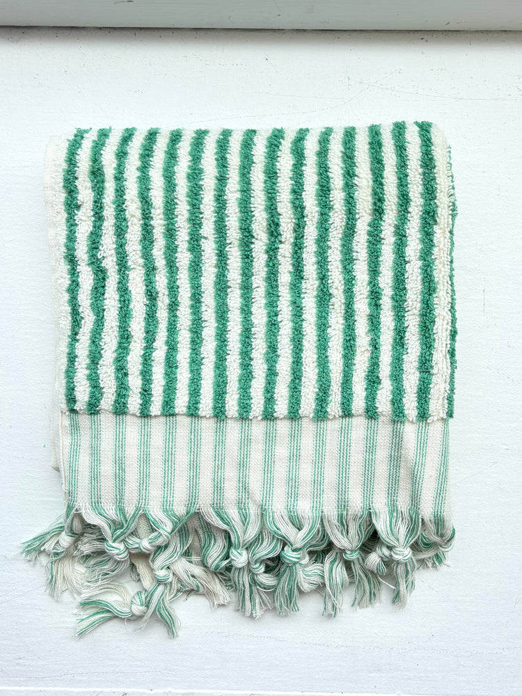 Emerald Pom Pom Hand Towel
