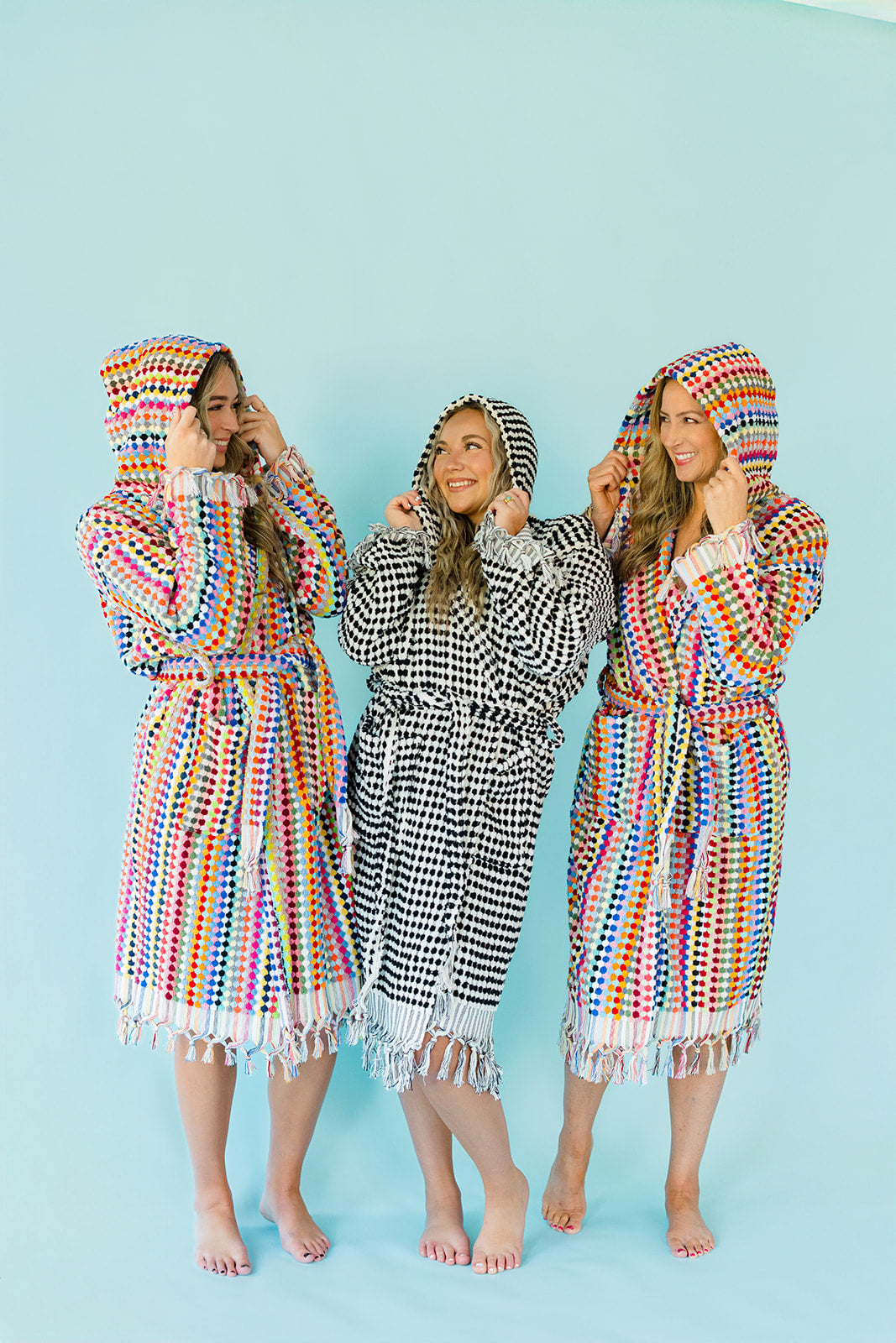 Rainbow Pom Pom Bathrobe