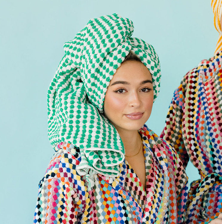 Emerald Pom Pom Cloud Towel