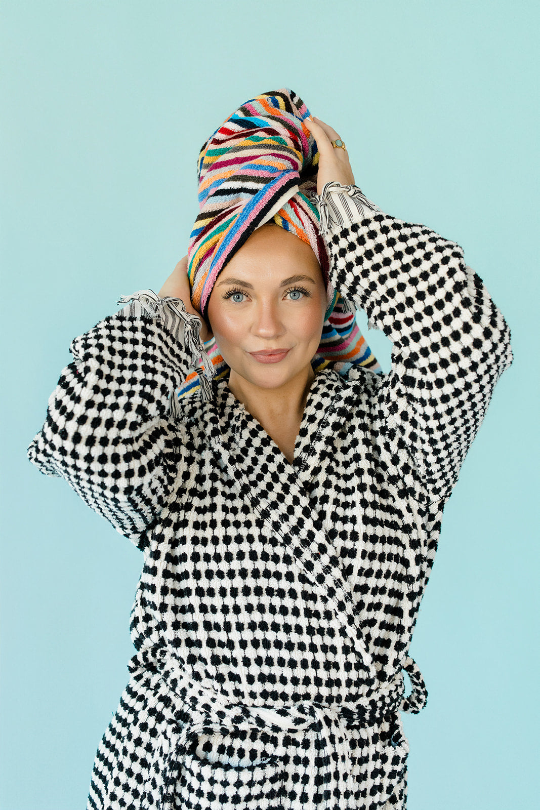 Rainbow Striped Cloud Towel