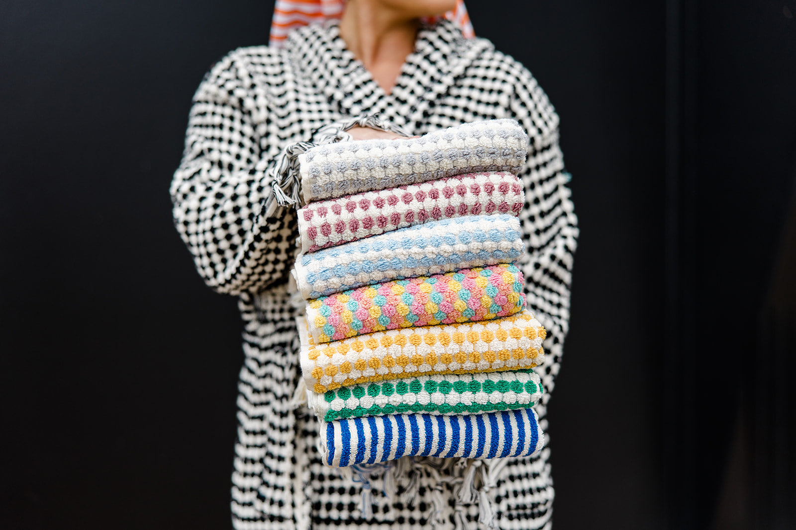 Baby Blue Pom Pom Hand Towel