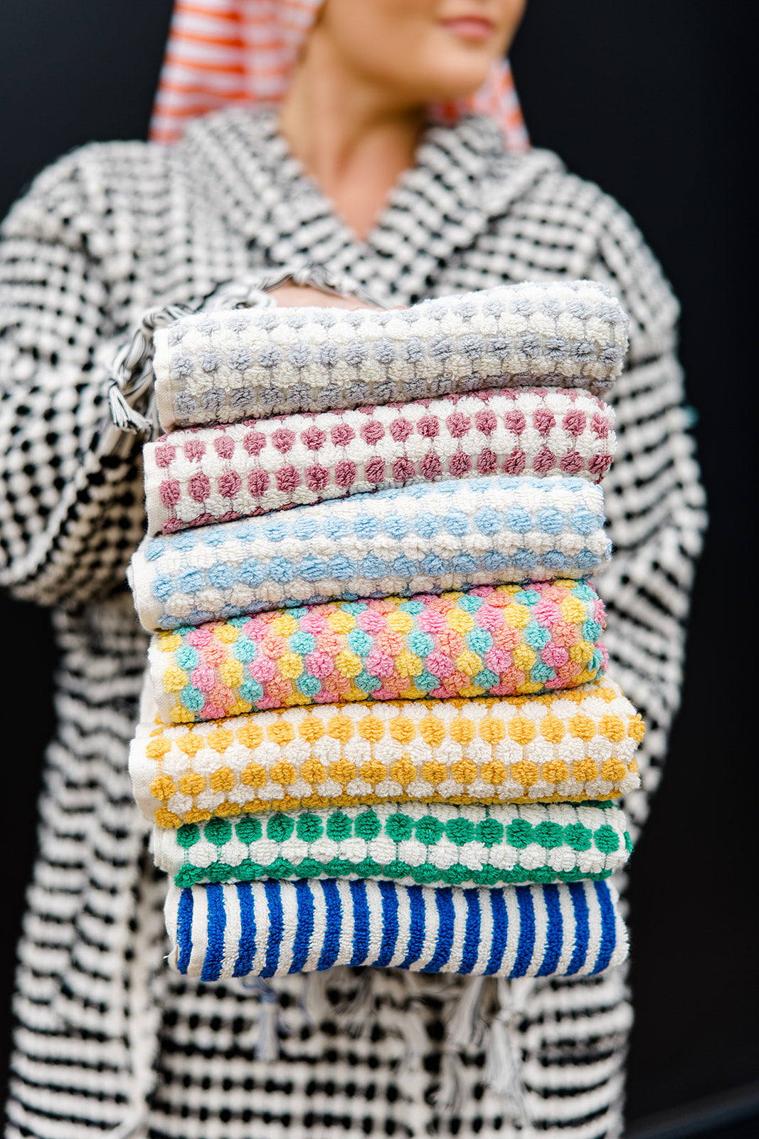 Rose Pom Pom Hand Towel