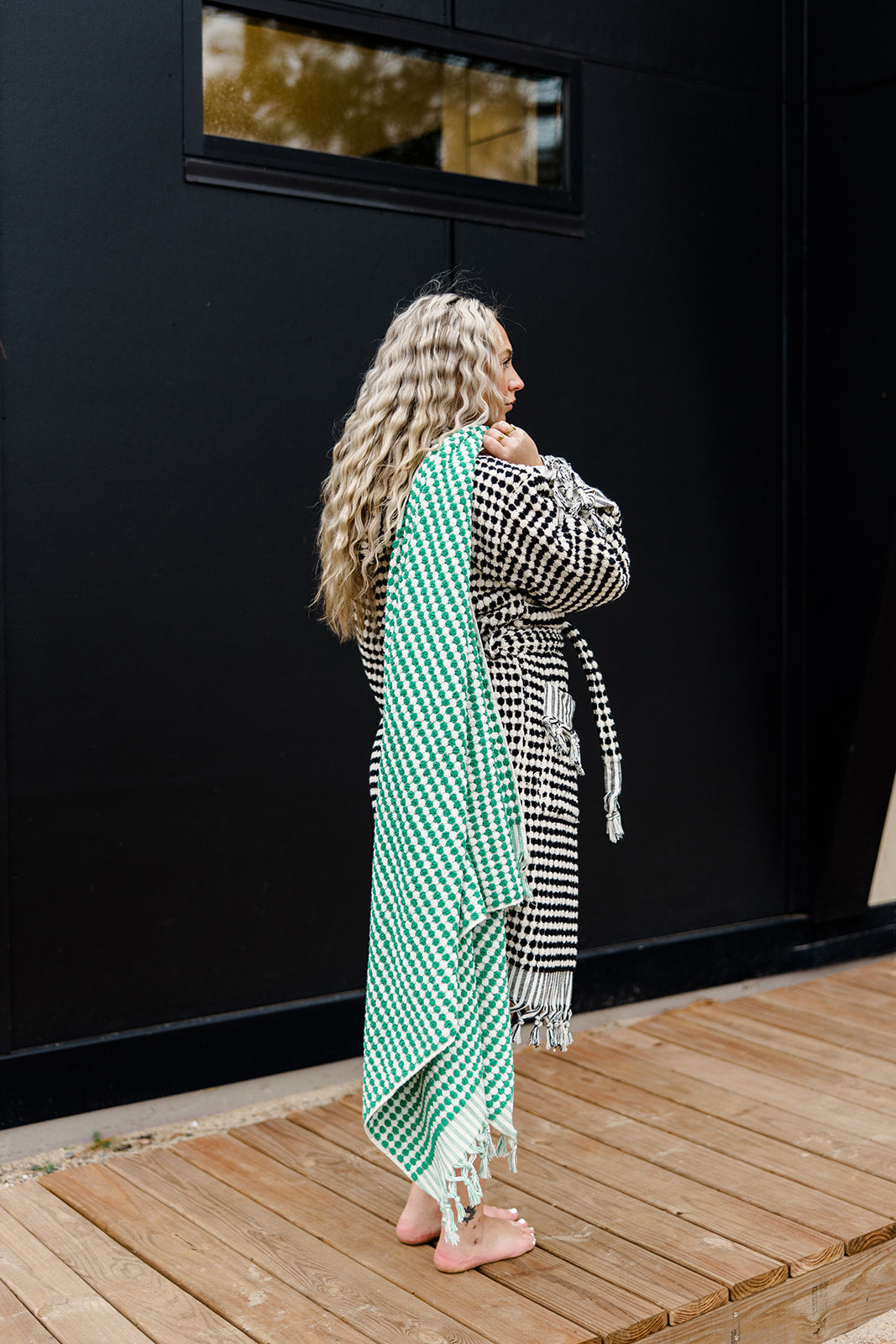 Emerald Pom Pom Cloud Towel