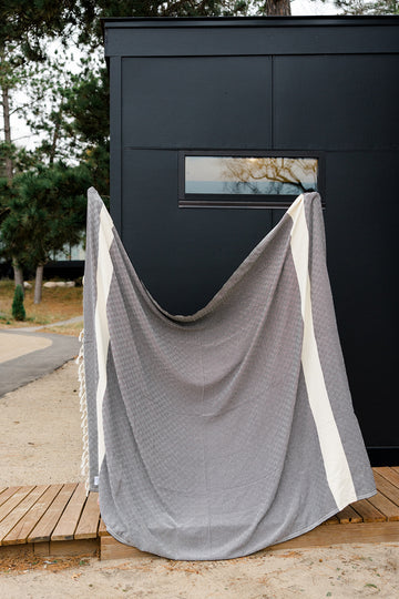 Black and White Diamond Turkish Blanket