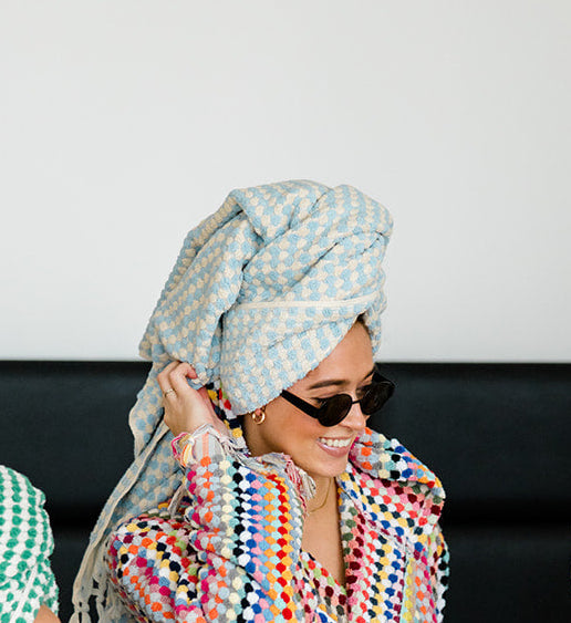 Baby Blue Pom Pom Cloud Towel