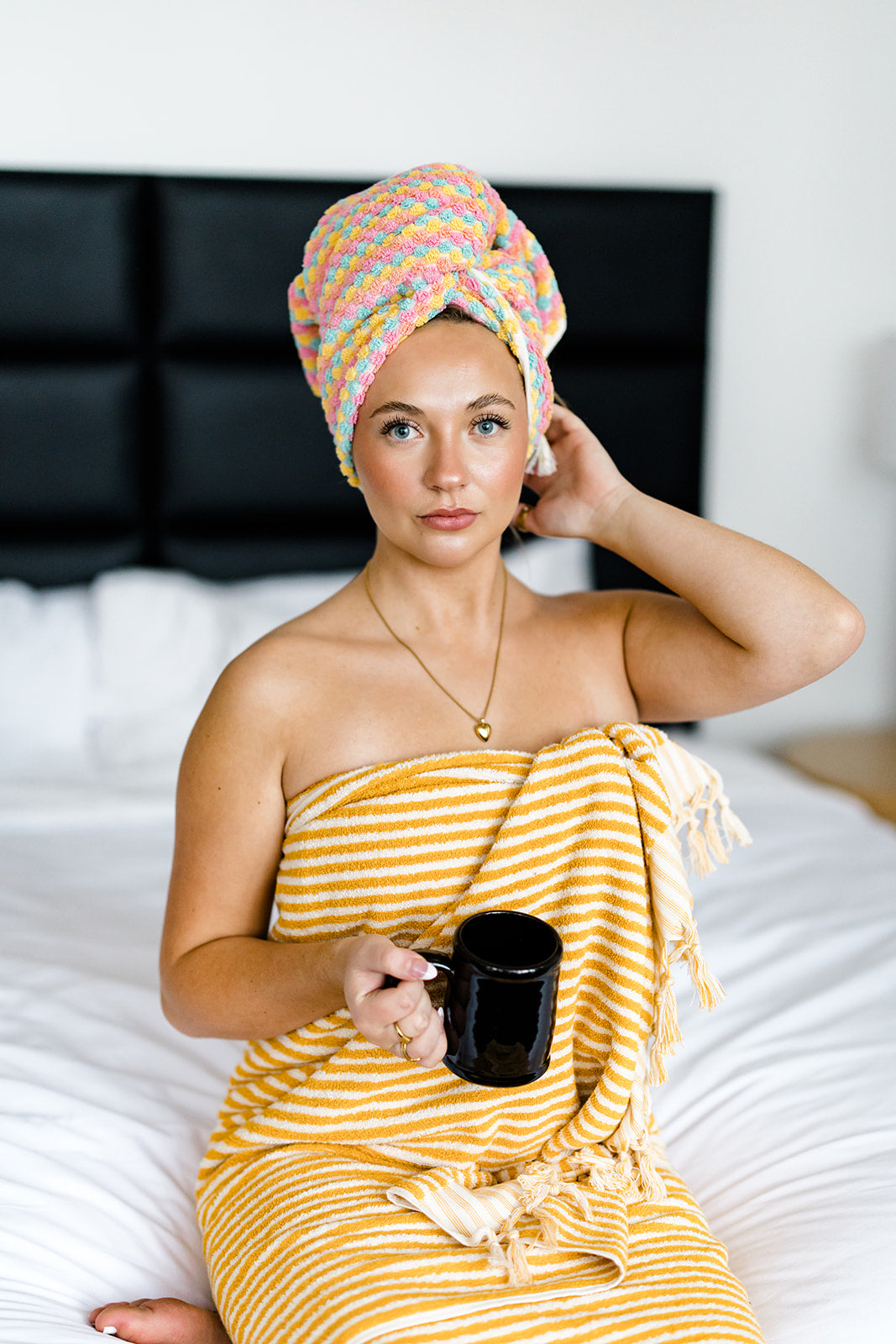 Yellow Striped Cloud Towel