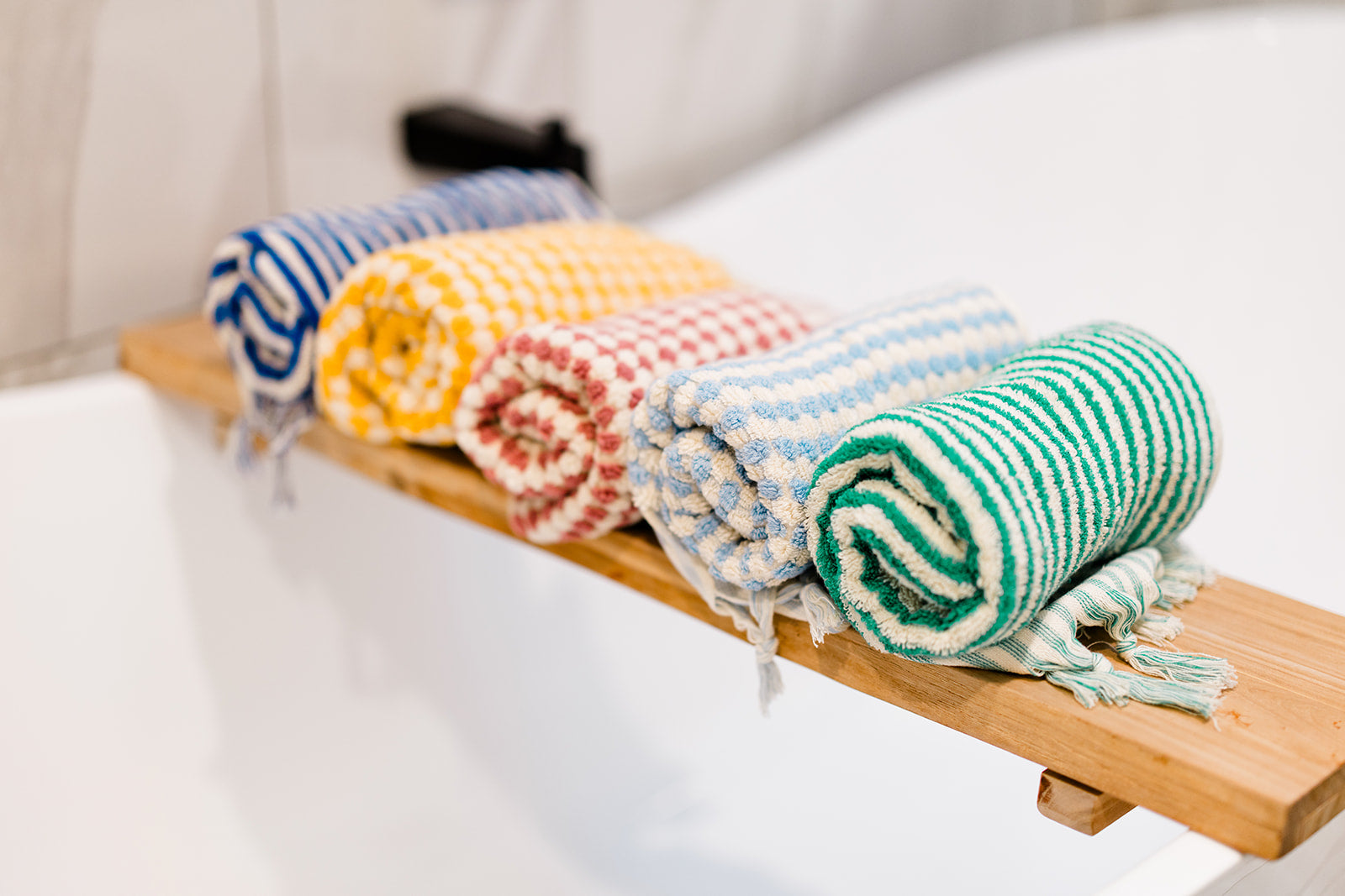 Baby Blue Pom Pom Hand Towel