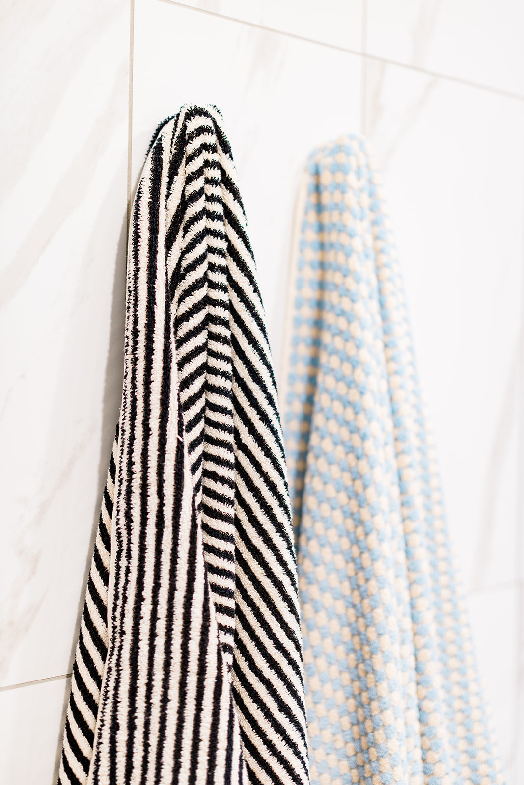 Black & White Striped Cloud Towel