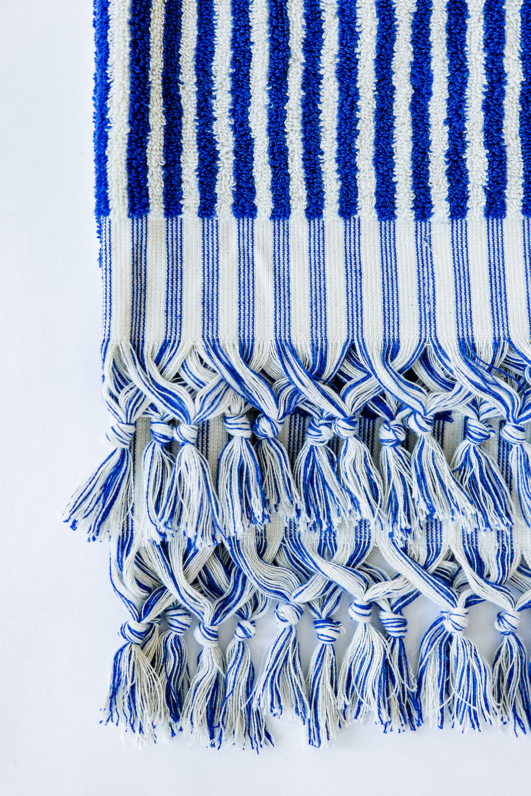 Cobalt Blue Striped Cloud Towel