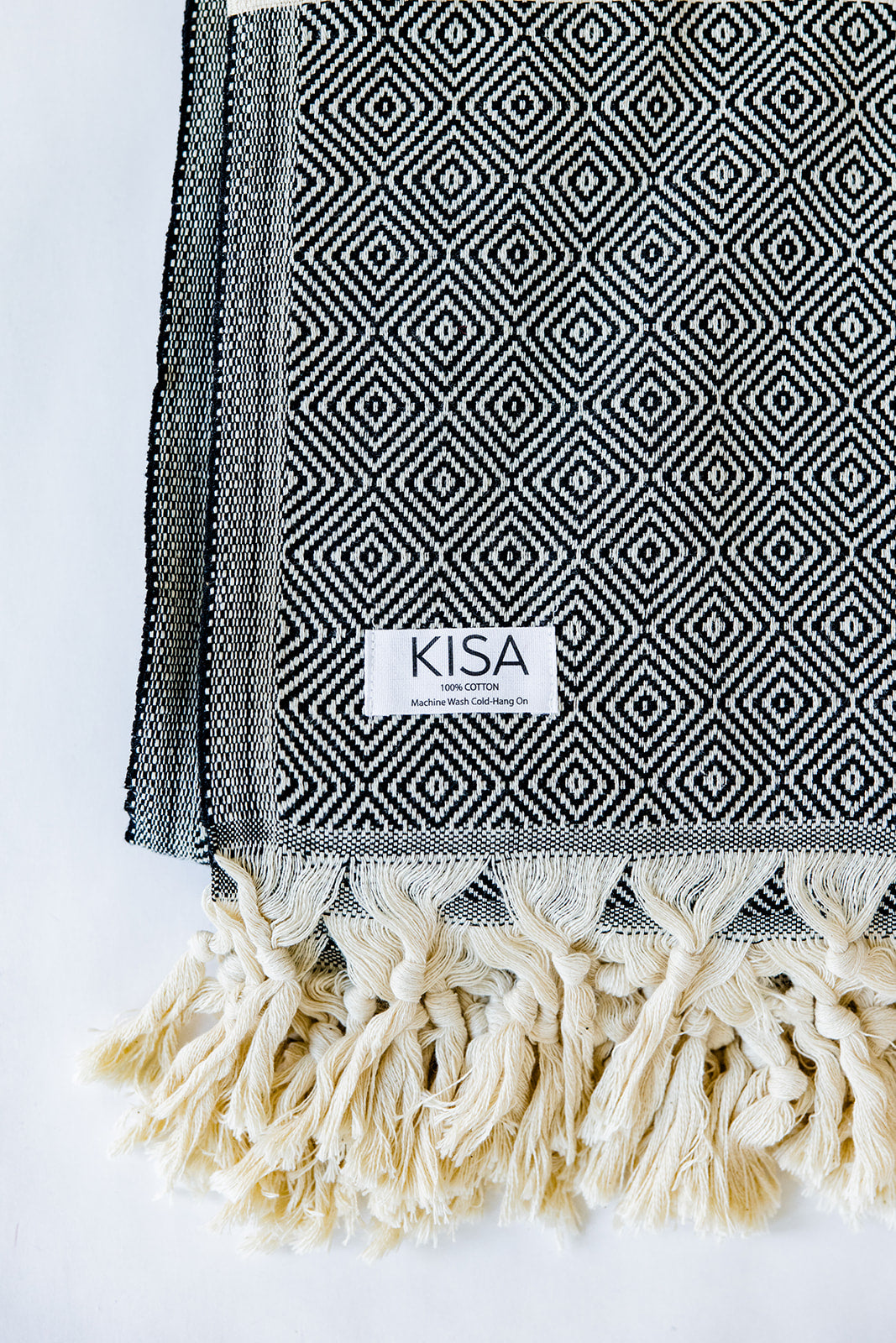 Black and White Diamond Turkish Blanket