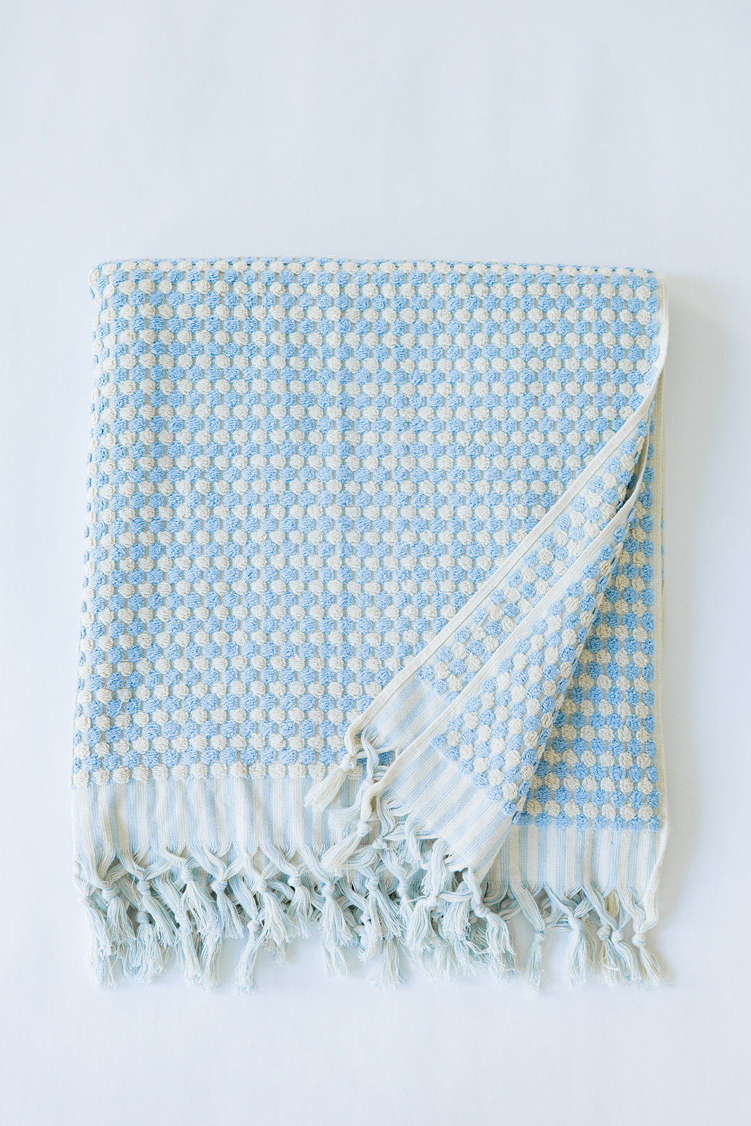 Baby Blue Pom Pom Cloud Towel