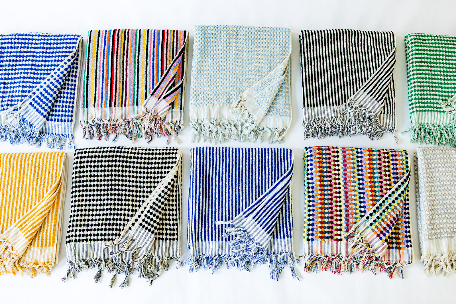 Black & White Striped Cloud Towel