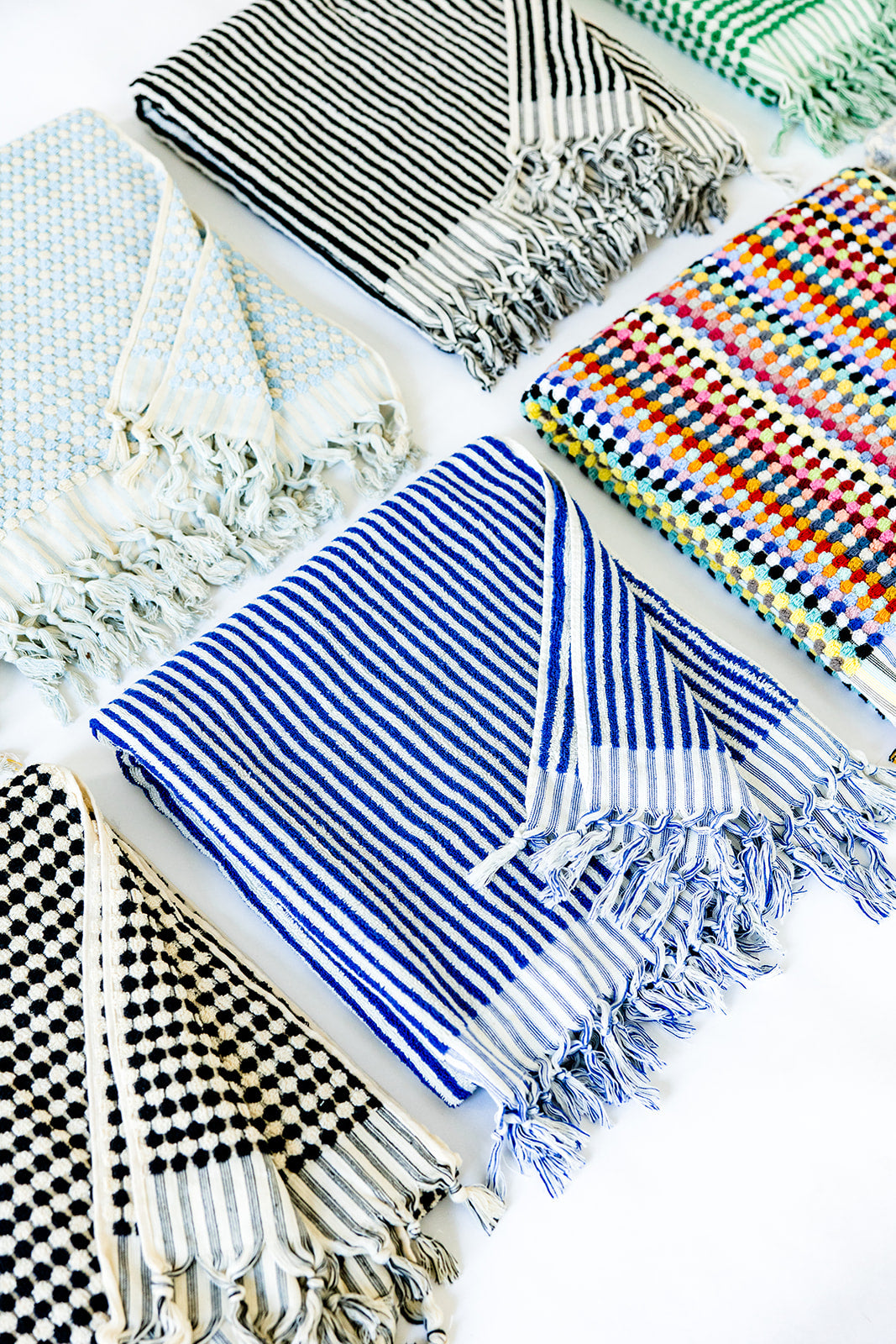 Cobalt Blue Striped Cloud Towel