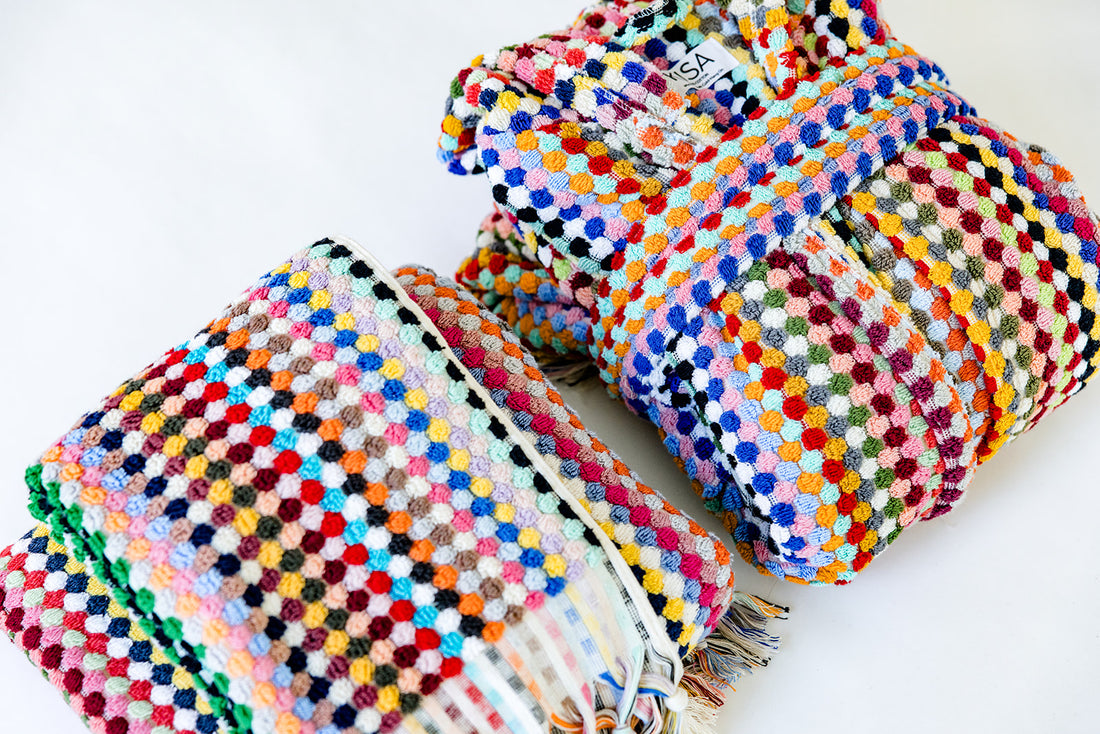 Rainbow Pom Pom Bathrobe Bundle