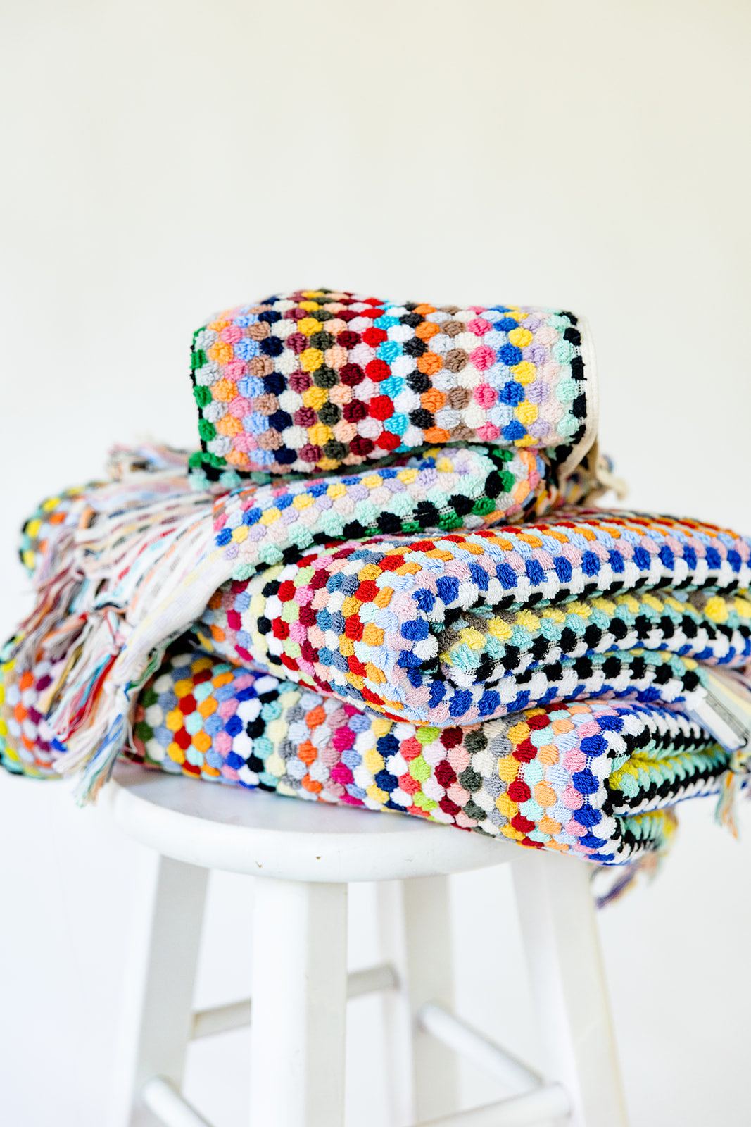 Rainbow Pom Pom Cloud Towel