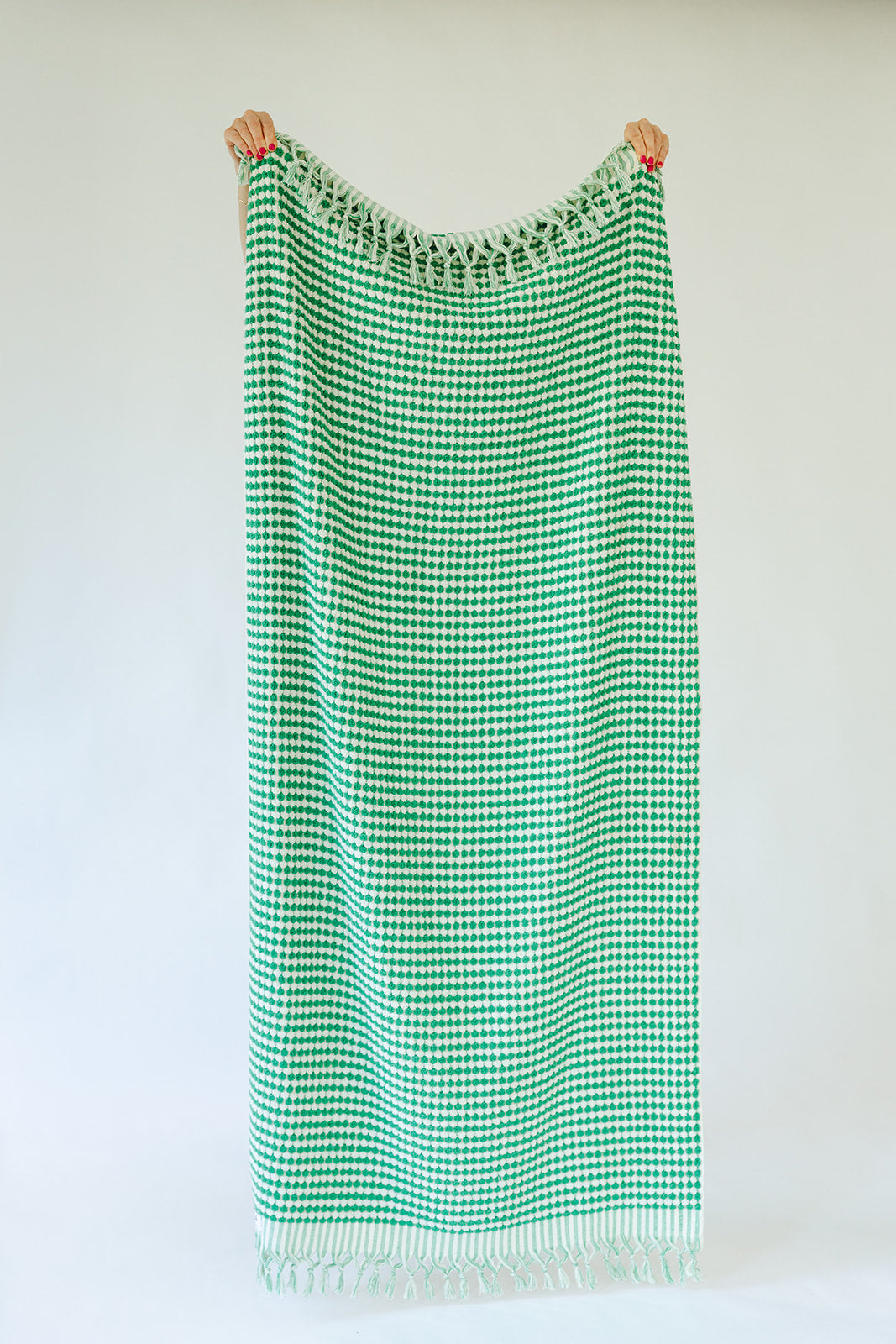 Emerald Pom Pom Cloud Towel