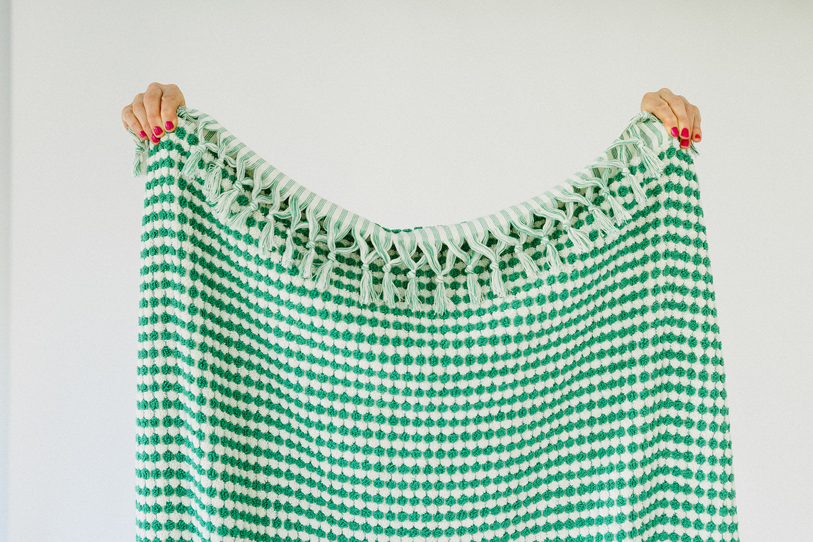 Emerald Pom Pom Cloud Towel