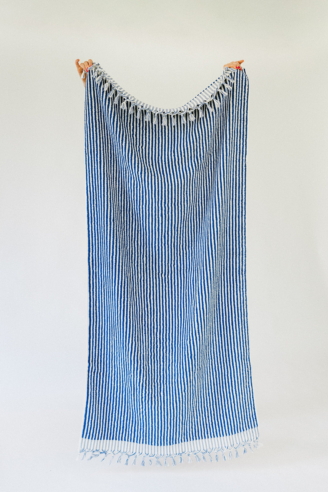 Cobalt Blue Striped Cloud Towel