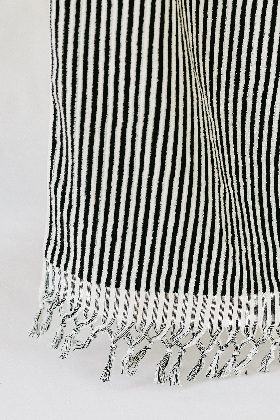 Black & White Striped Cloud Towel