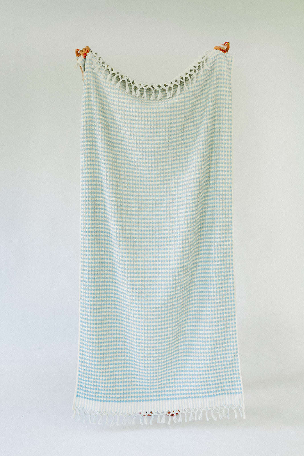 Baby Blue Pom Pom Cloud Towel